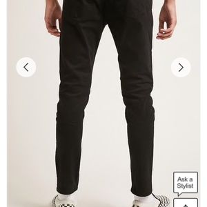 Men's Black Forever 21 pants with zippers (2)